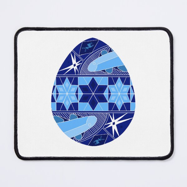 Item preview, Easter egg Ukrainian inspired blue designed and sold by hallas2b.
