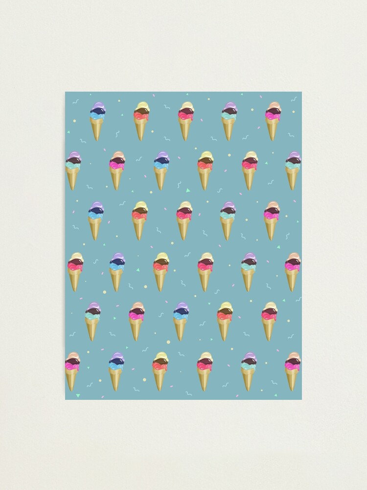 Alternate view of Ice Cream Pattern Photographic Print