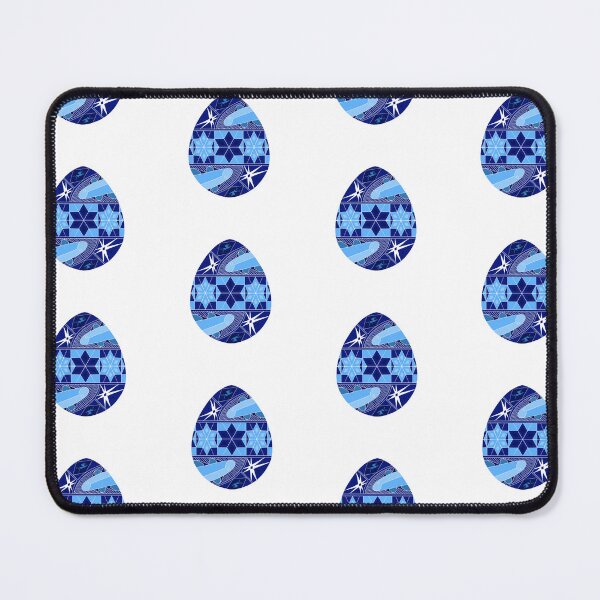 Item preview, Easter egg Ukrainian inspired pattern blue designed and sold by hallas2b.