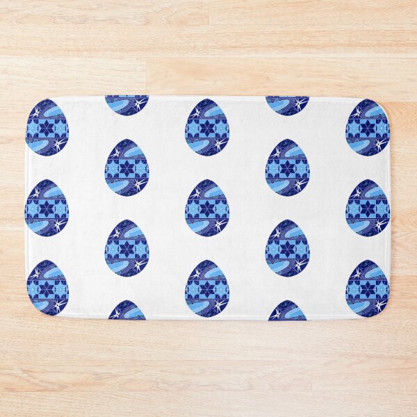 Item preview, Easter egg Ukrainian inspired pattern blue designed and sold by hallas2b.