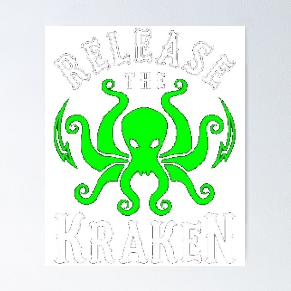 Textured Print of Clash of the Titans Kraken Watercolor 