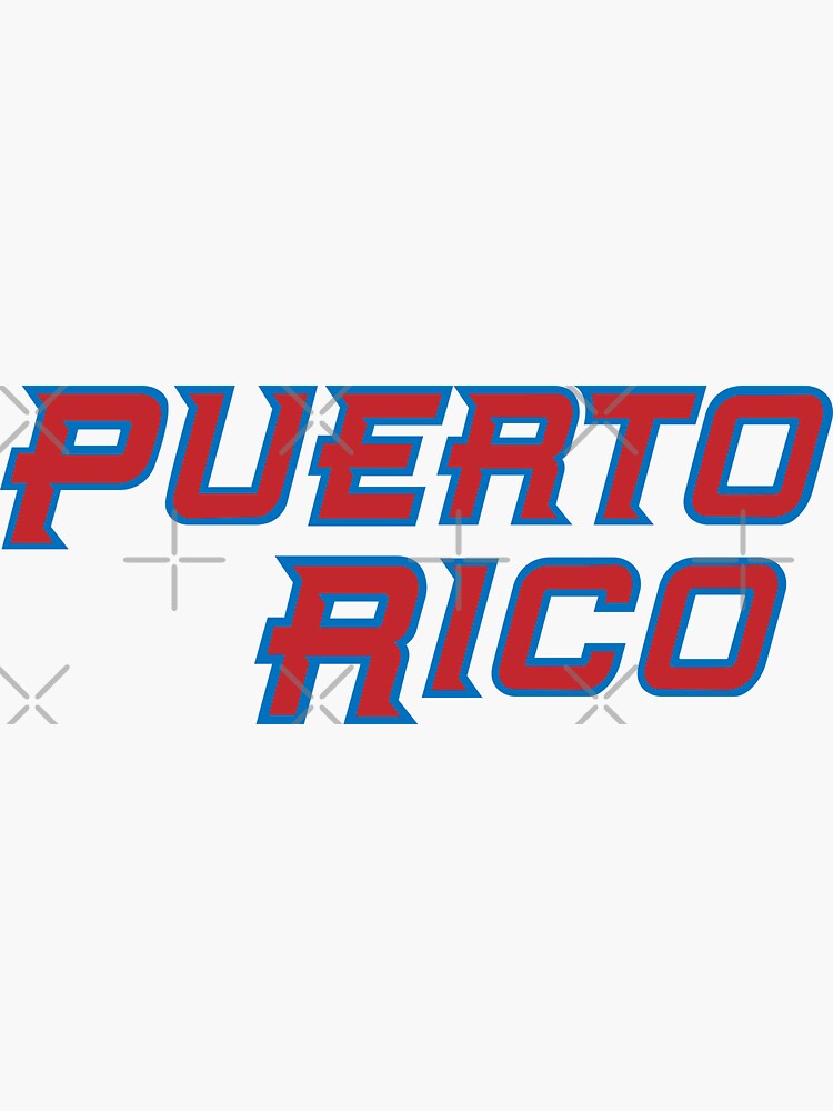 Baseball Puerto Rico Ball Cap Gift' Sticker