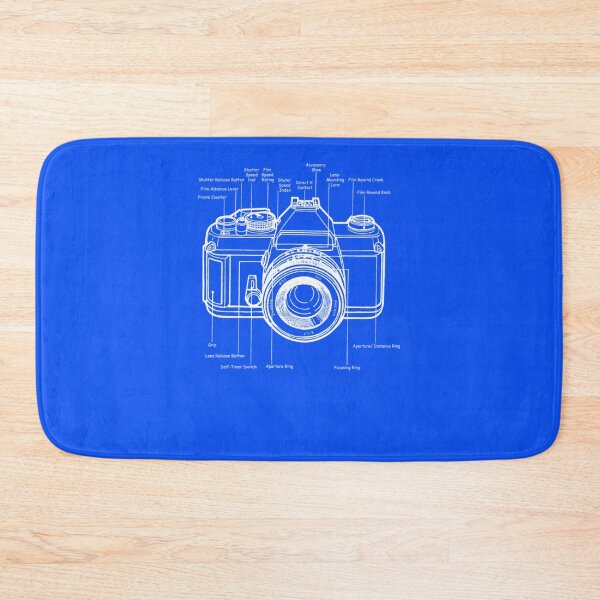 Artikelvorschau, 35-mm-Filmkamera-Schema (weiß auf schwarz) Essential T-Shirt entworfen und verkauft von VictoriasdSchie.