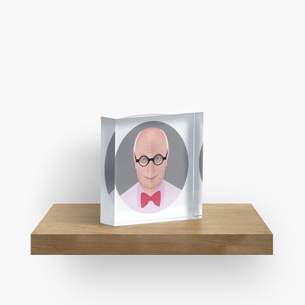 Portrait of Wally Olins Acrylic Block
