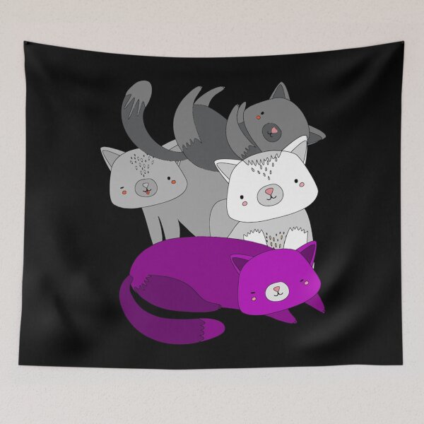 Item preview, Asexual Flag Cat Kawaii Animal Classic . designed and sold by rydinqdborn8.