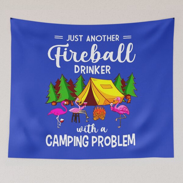 Item preview, Flamingo just another fireball drinker with a camping problem designed and sold by smallcatvn.