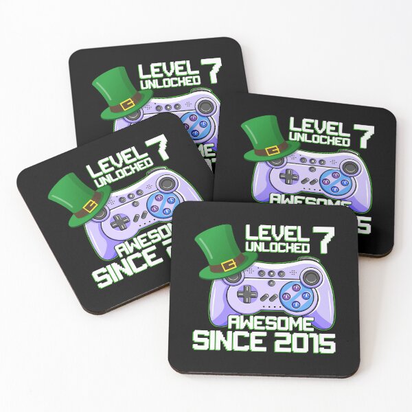 Item preview, Level 7 Unlocked Awesome Since 2015 Present for 7 Year Old Video Gamer designed and sold by mteehut.