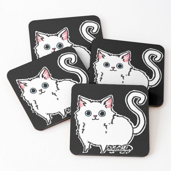Artikelvorschau, Süße weiße Katze! von RedZenDesignz entworfen und verkauft von RedZenDesignz.