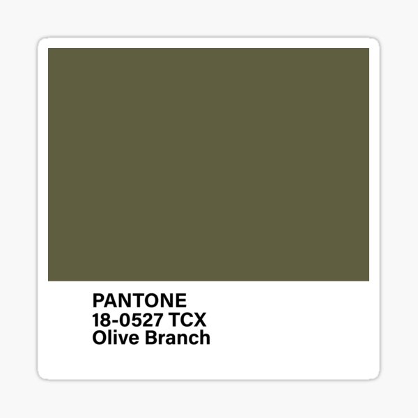 pantone 18-0527 TCX Olive Branch Sticker