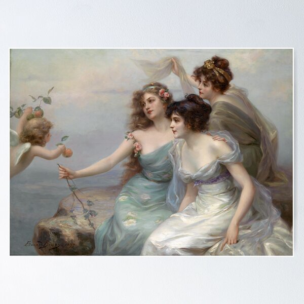 Aperçu de l'œuvre Les Trois Grâces, d'Edouard Bisson. créée et vendue par Historical Paintings.