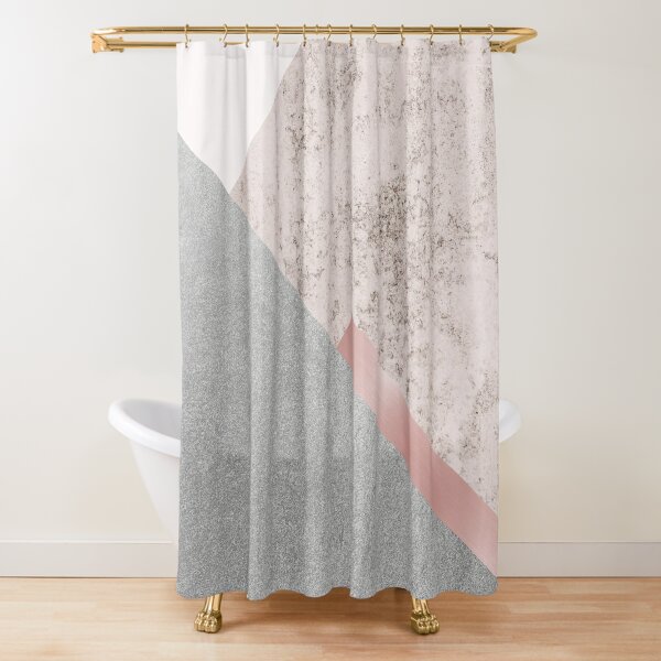 Dark gray Louis Vuitton shower curtains, Rosamiss Store