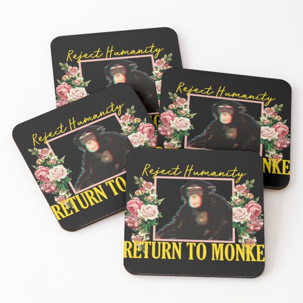 Item preview, REJECT HUMANITY, RETURN TO MONKE Floral Essential . designed and sold by lelleqpmansi.