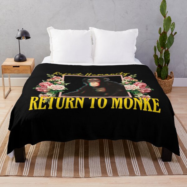 Item preview, REJECT HUMANITY, RETURN TO MONKE Floral Essential . designed and sold by lelleqpmansi.