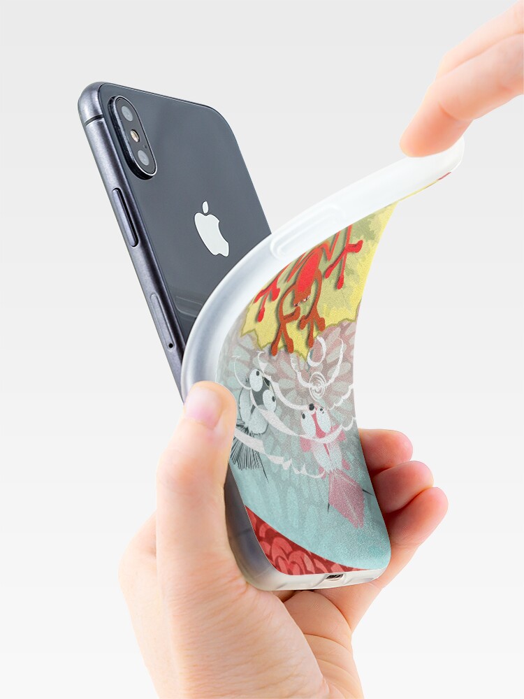 Alternate view of RED FROG - RedFrog in the Kois Pond iPhone Case & Cover