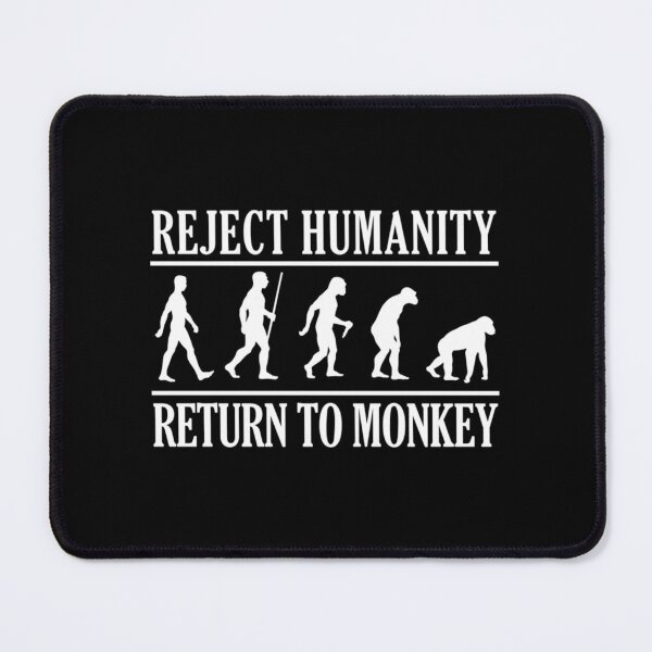 Item preview, REJECT HUMANITY, RETURN TO MONKEY White Essential . designed and sold by lelleqpmansi.