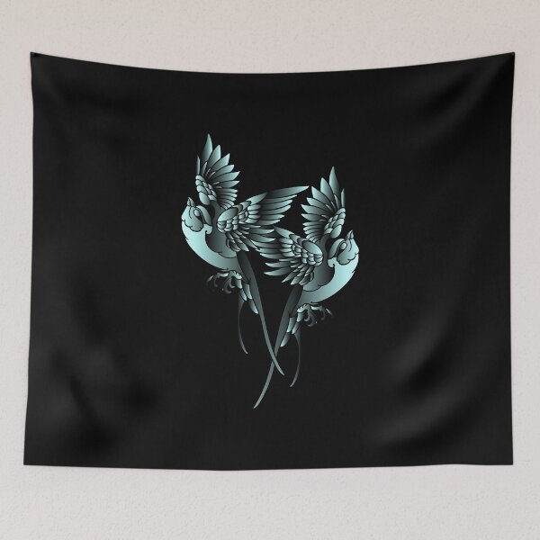 Item preview, bird sparrow art monocrome decorative designed and sold by cat poe.