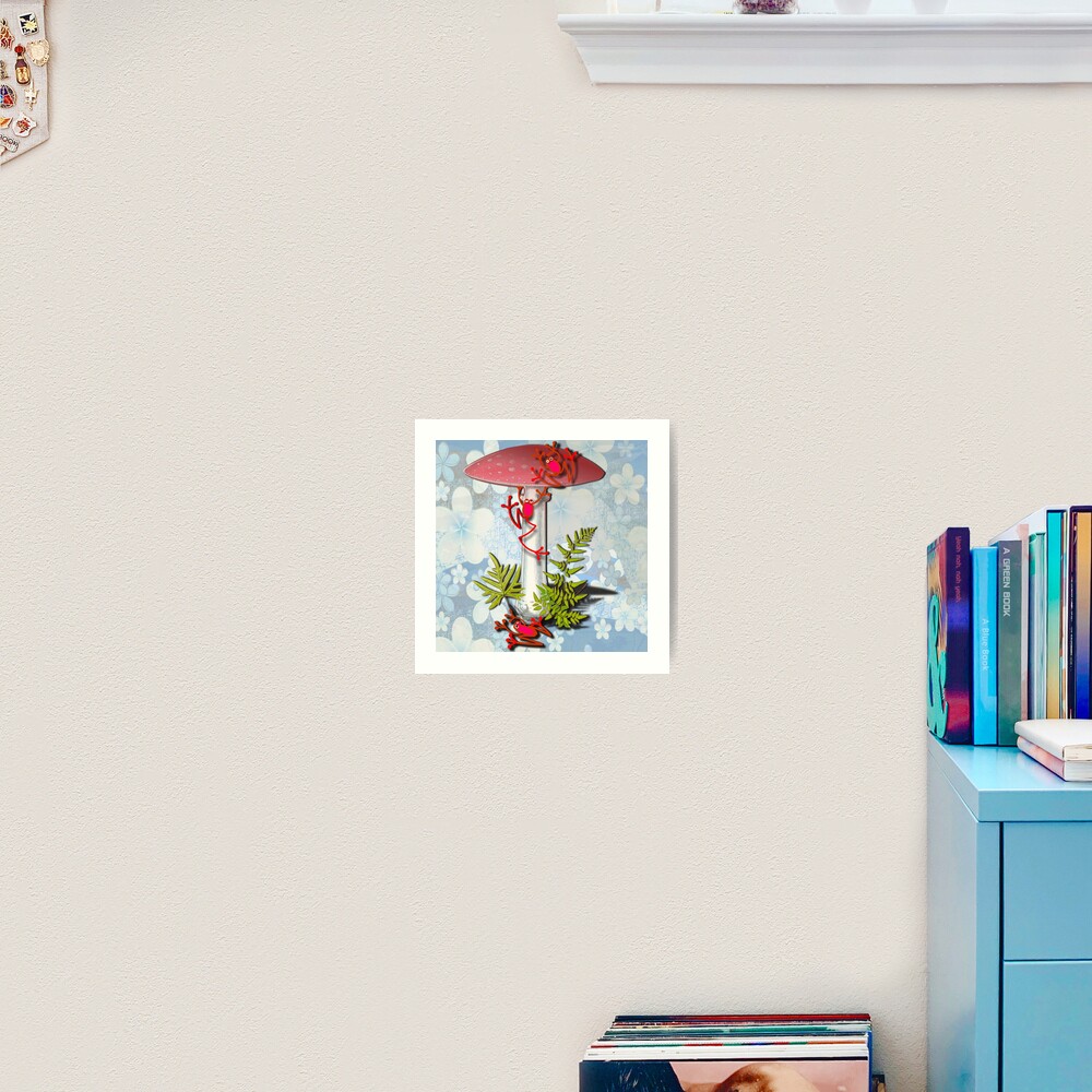 REF FROG - RedFrog and the Mushroom Art Print