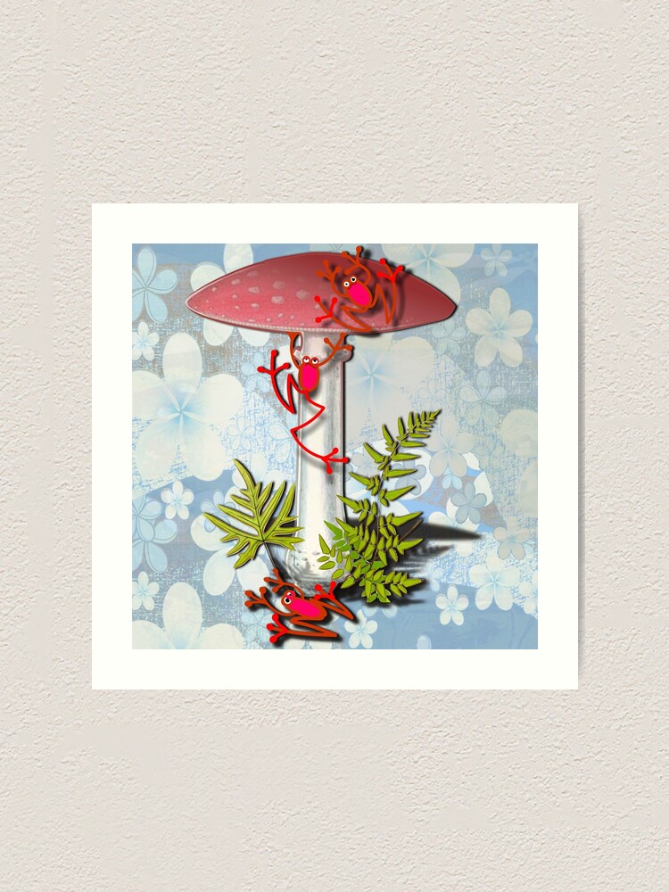 Alternate view of REF FROG - RedFrog and the Mushroom Art Print