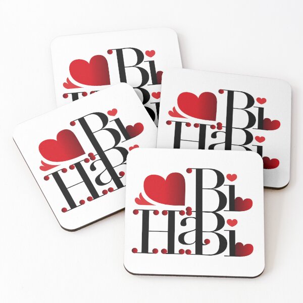 Item preview, Habibi Arabic text with heart decorated Design designed and sold by Raju-Creative.