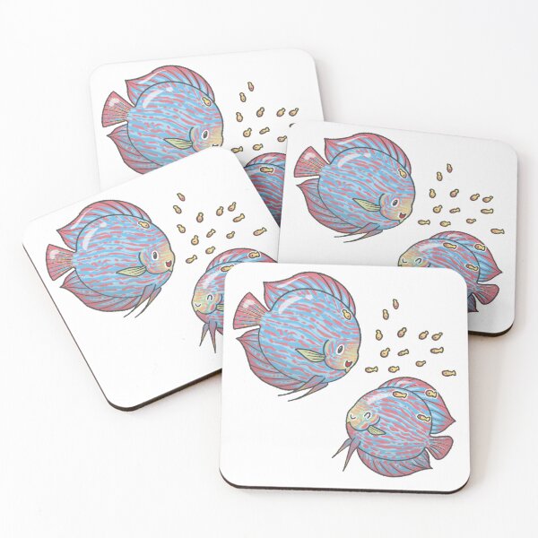 Item preview, Blue Discus Family designed and sold by whaletinyfish.