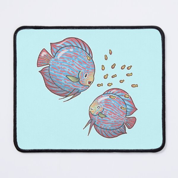 Item preview, Blue Discus Family designed and sold by whaletinyfish.