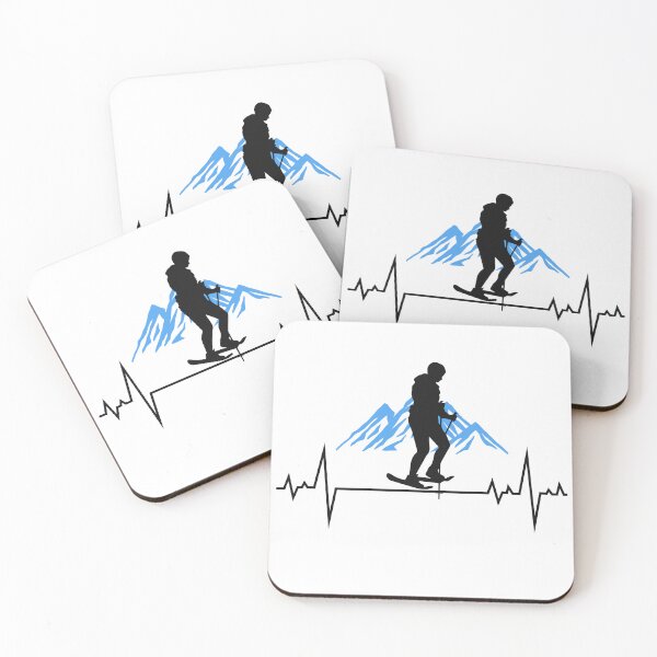 Item preview, Snowshoe Hiker Hiking Winter Snowshoeing Heartbeat designed and sold by TastefulTees.