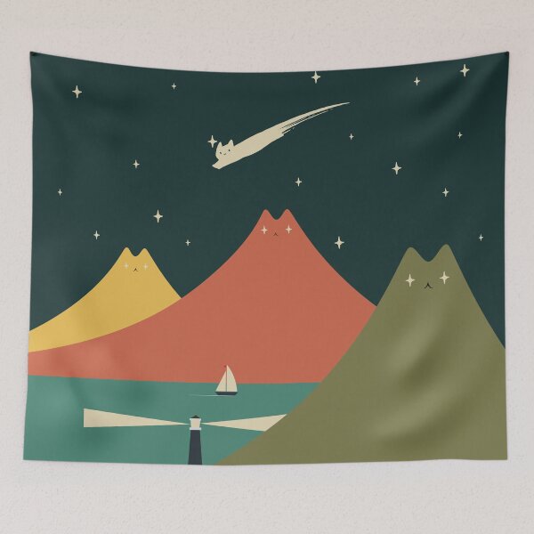 Item preview, Cat Landscape 130 designed and sold by ilovedoodle.