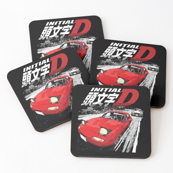Item preview, Initial D - Mountain Drift Racing Tandem Takumi Fujiwara AE86 vs Toru Suetsugu's Eunos MX5 miata NA Roadster designed and sold by cowtownCOWBOY.