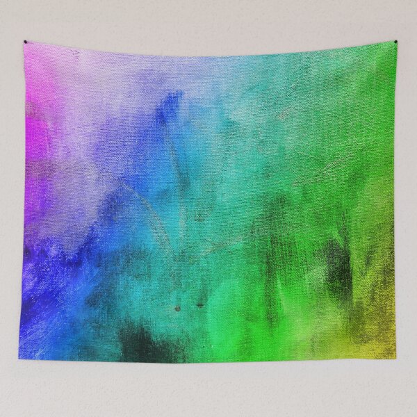 Item preview, Multicolored Rainbow Painted Grungy Textured Canvas Background designed and sold by James-Cole.