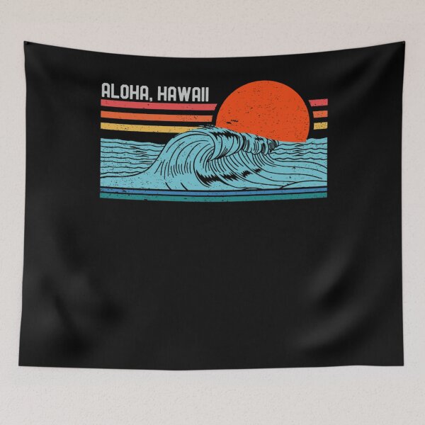 Item preview, Retro Aloha Beach Surf Vintage Hawaii Surfing Wave 80s 70s Classic . designed and sold by lelleqpmansi.