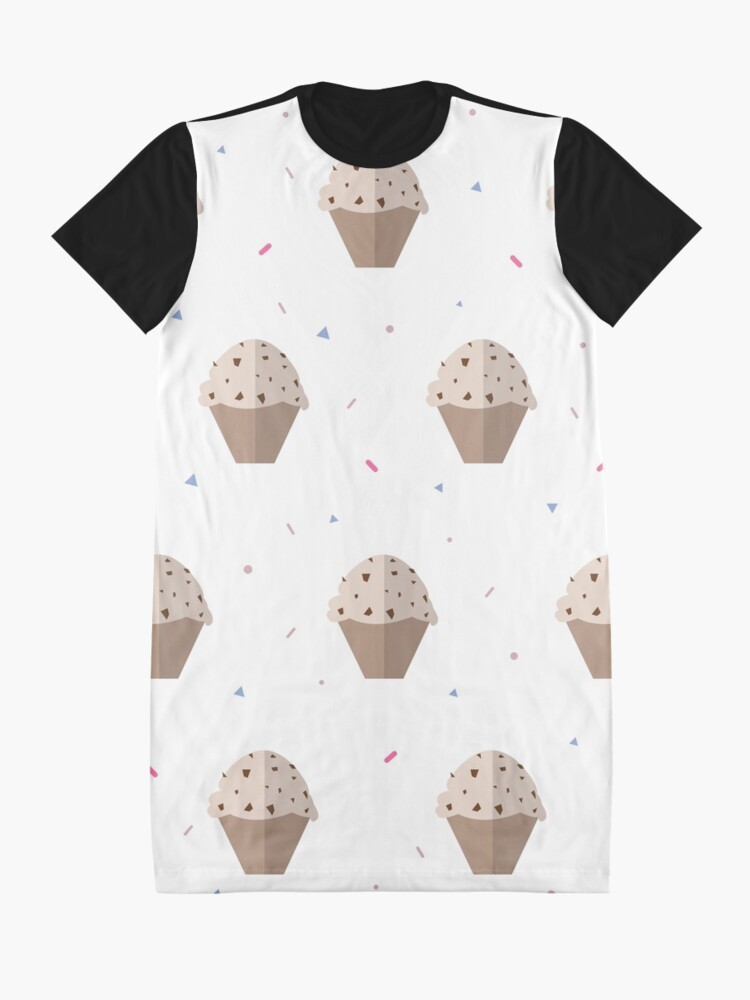 Alternate view of Muffin Pattern Graphic T-Shirt Dress