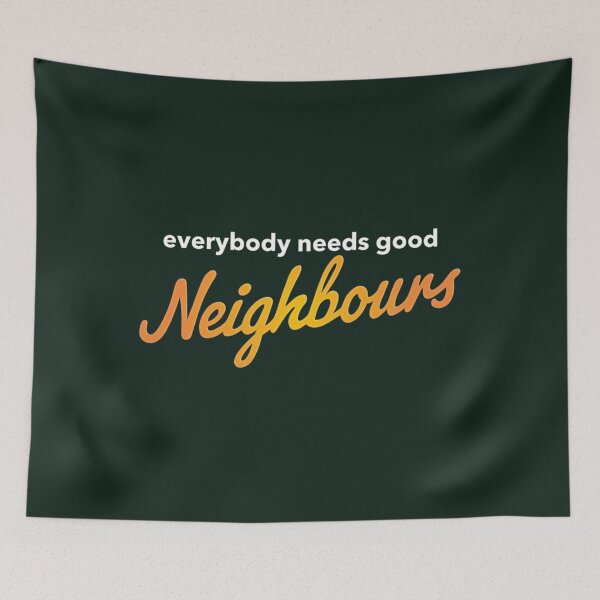 Item preview, Everybody needs good Neighbours logo   designed and sold by KorraKreations.