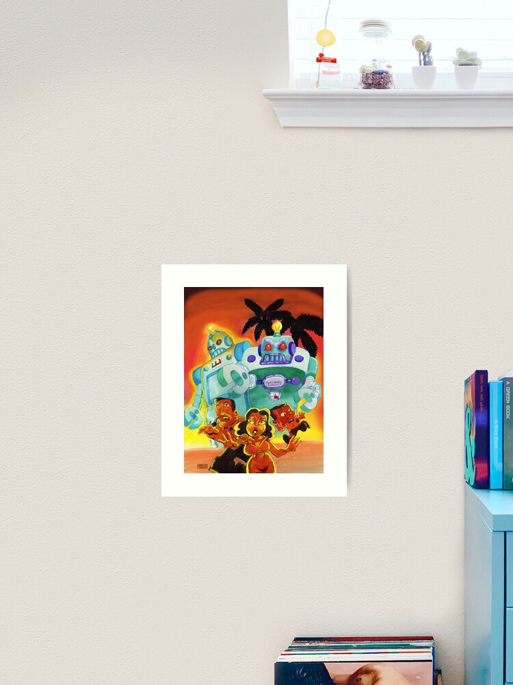 Thumbnail 2 of 3, Art Print, Escape From Robot Island designed and sold by jeromatic.