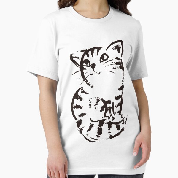 sketch of cat looks up Essential T-Shirt