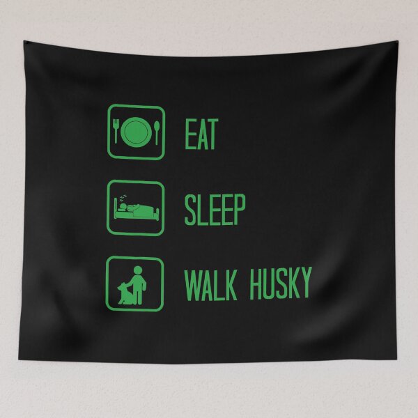 Item preview, Eat Sleep Walk Husky Siberian Husky designed and sold by PerkinsAarav.