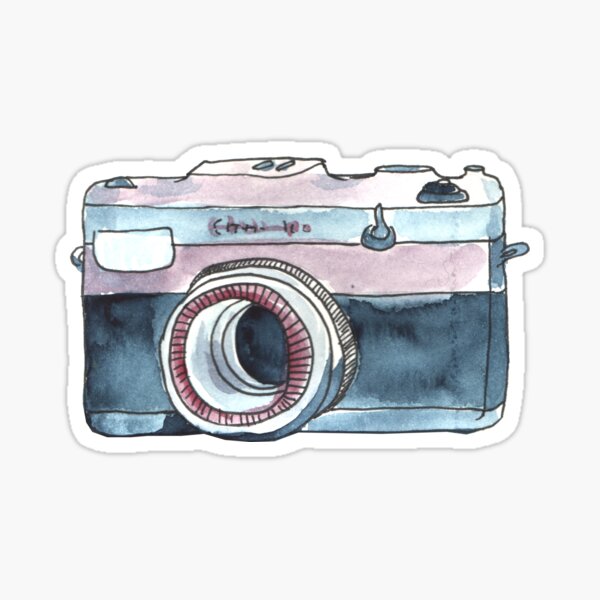 Red Camera Stickers for Sale Redbubble image