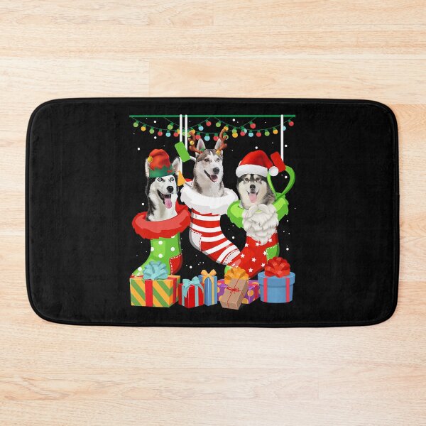 Item preview, Dog Siberian Husky Christmas Socks Funny Xmas Pajama Puppy designed and sold by PerkinsAarav.