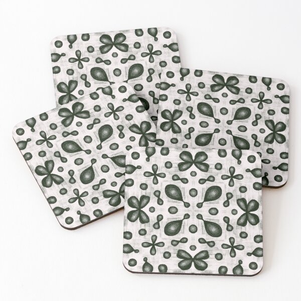 Item preview, Organic chemistry atomic orbitals pattern black and white designed and sold by Boriana Giormova.