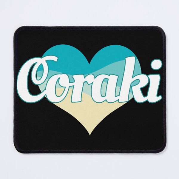 Item preview, Love Coraki - Near Lismore, Australia -  Aqua Heart Coraki designed and sold by Jazznote.