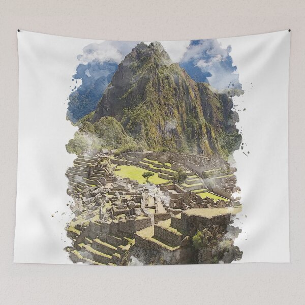 Item preview, Machu Picchu Peru Watercolor Art designed and sold by Blok45.