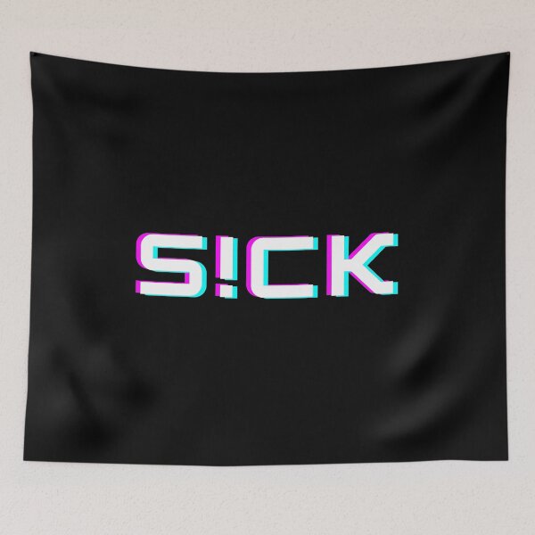 Item preview, S!ck Glowing Sickick white S!ckK!ck designed and sold by tshirtsandme.