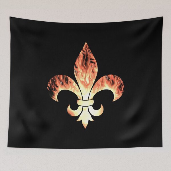 Item preview, Flaming Fleur De Lis designed and sold by SideQuest - Scribbled Chaos!.