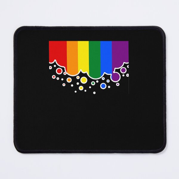 Item preview, Gay Pride Flag Falling Bubbles Silhouette on Black Chiffon Top designed and sold by koskiemjbelz.