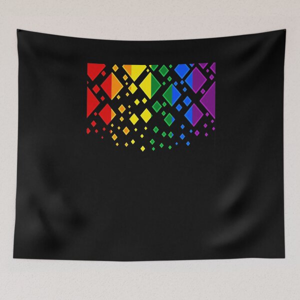 Item preview, Gay Pride Flag Falling Diamonds on Black Sleeveless Top designed and sold by koskiemjbelz.