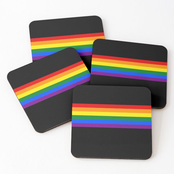 Item preview, Gay Pride Flag Horizontal Stripe on Black Chiffon Top designed and sold by koskiemjbelz.