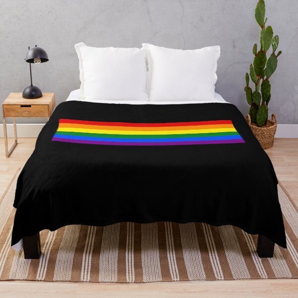 Item preview, Gay Pride Flag Horizontal Stripe on Black Chiffon Top designed and sold by koskiemjbelz.