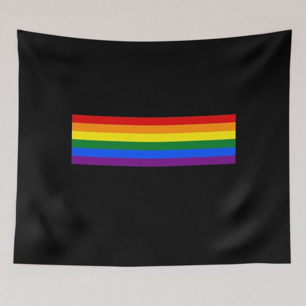 Item preview, Gay Pride Flag Horizontal Stripe on Black Chiffon Top designed and sold by koskiemjbelz.