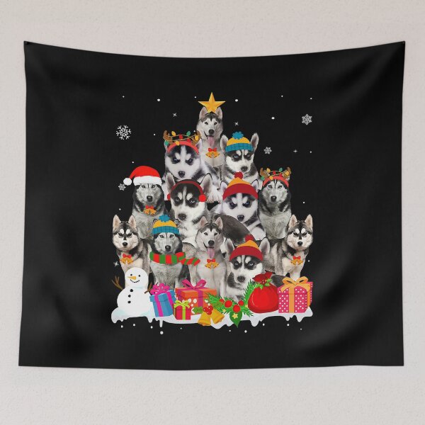 Item preview, Funny Siberian Husky Christmas Tree Pet Dog Lover Gift designed and sold by PerkinsAarav.