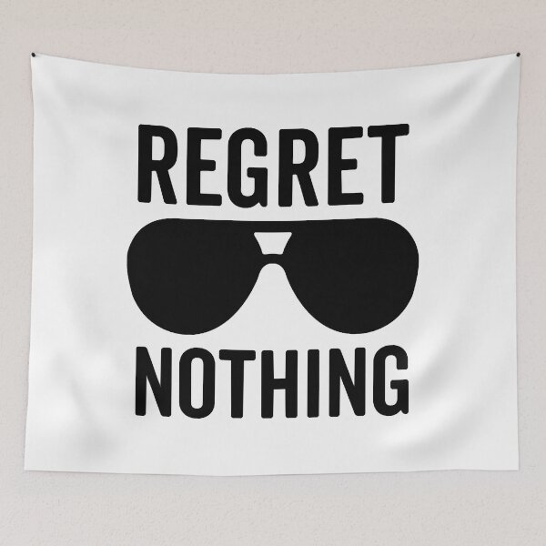 Item preview, Regret Nothing Motivational Quote designed and sold by LillyValdemar.