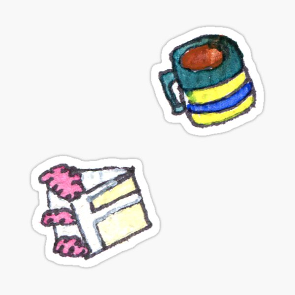 Cake Slice & Misshapen Mug Sticker